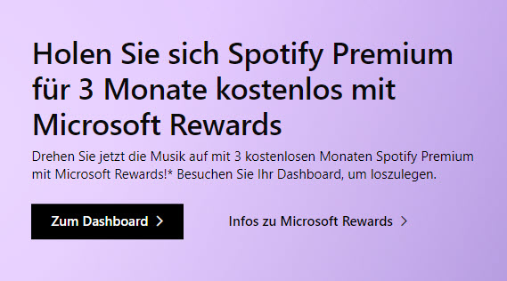 3 Monate Spotify Premium kostenlos mit Microsoft Rewards erhalten