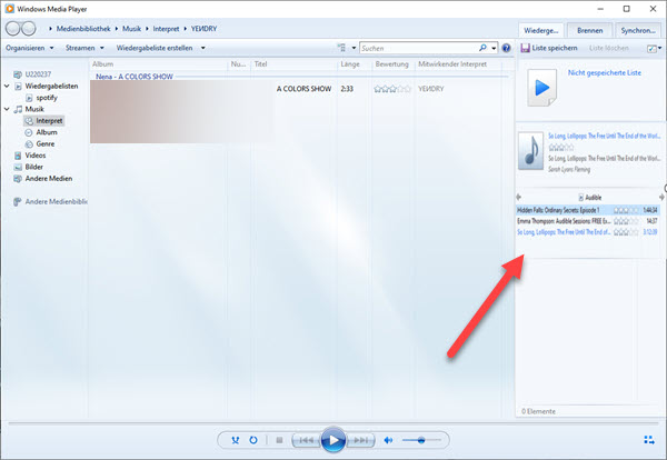 AAX abspielen Windows Media Player