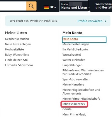 Amazon Inhaltsbibliothek