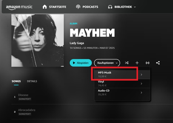 Amazon MP3 Musik kaufen
