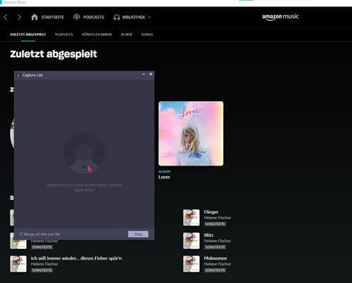 Amazon Music auf dem PC aufnehmen
