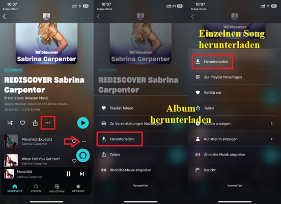 Amazon Music Unlimited downloaden auf iPhone