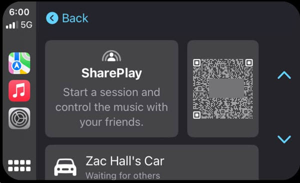 Mit QR-Code an einer SharePlay-Sitzung teilnehmen