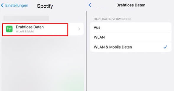 Spotify App mit WLAN & Mobilen Daten nutzen iPhone