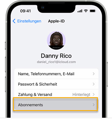 Überprüfen des Apple Music Abonnements iPhone