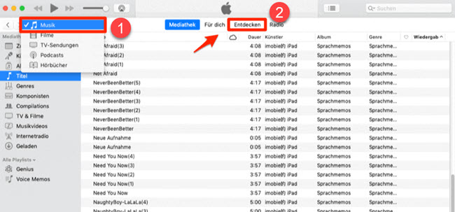 Apple Music am PC downloaden via iTunes für Abonnement