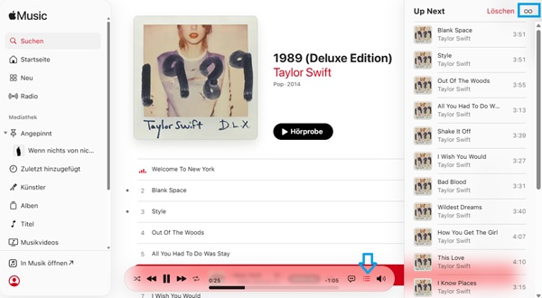 Apple Music Autoplay im Webplayer ausschalten