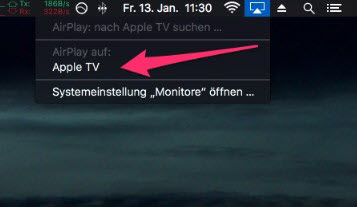 Spotify auf Apple TV streamen via Airplay auf dem Mac