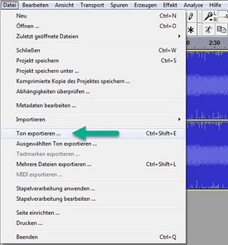 Spotify Musik kostenlos exprotieren mit Audacity