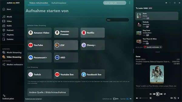 Audials One Netflix Recorder
