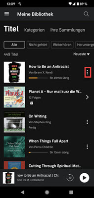 Audible Hörbuch versenden