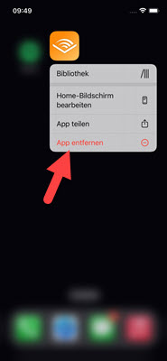 Audible App löschen iPhone