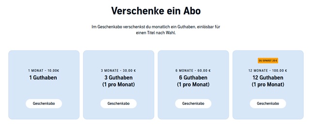 Audible Geschenkabo