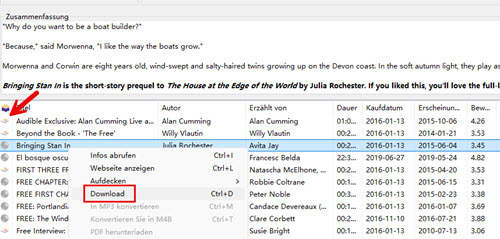OpenAudible Audible Hörbuch herunterladen