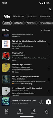 Audible Hörbuch herunterladen Android
