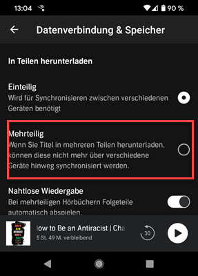 Audible mehrteilig herunterladen