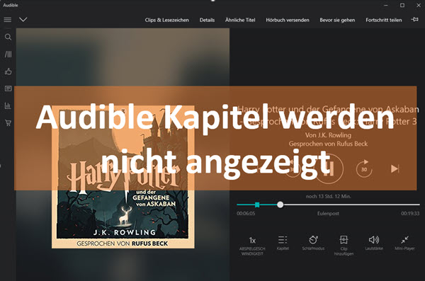 Audible Kapitel werden nicht angezeigt