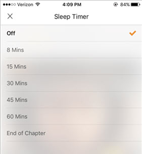Audible Sleep Timer iPhone