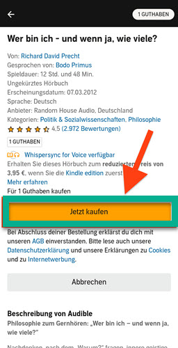 Audible Titel kaufen