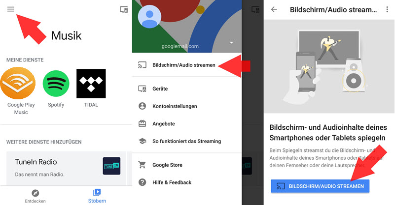 Audible to Google Chromecast über Google Home App