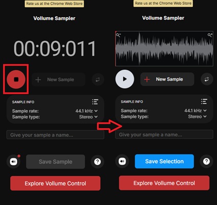 YouTube in WAV umwandeln mit Vollume Sampler