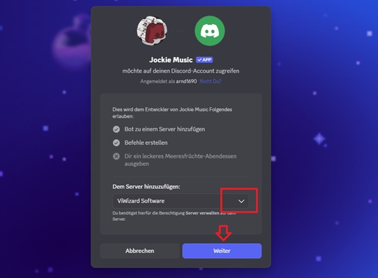 Discord-Bot zu Ihrem Server hinzufügen
