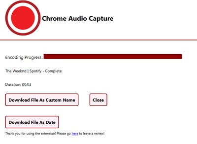 Spotify Musik aufnehmen mit Chrome Audio Capture