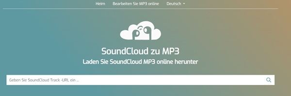 Cloudmp3 Oberfläche