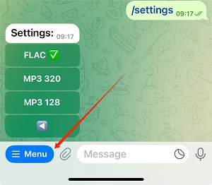 Deezer Audioqualität anpassen Telegram Bot
