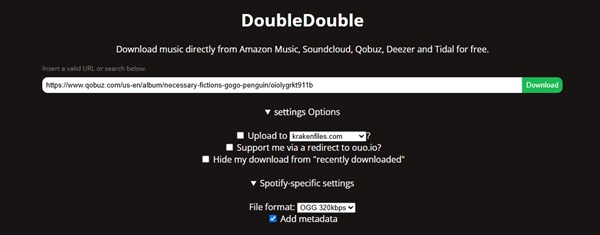 DoubleDouble Qobuz Downloader online
