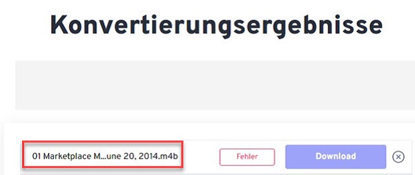 FreeConvert geschützte M4B Dateien Fehler