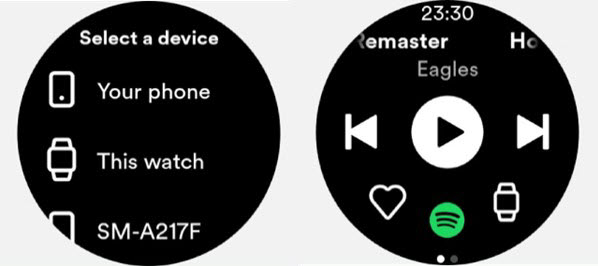 Gerät auswählen zur Wiedergabe von Spotify