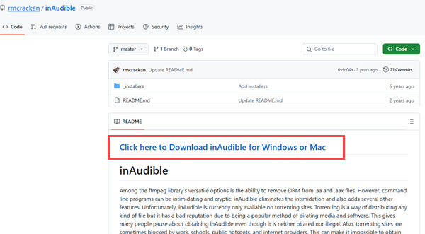 inAudible auf Github