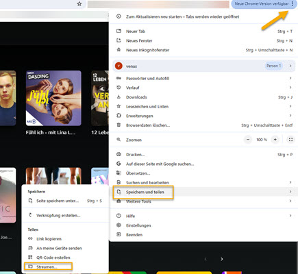 Amazon Music auf Google Home streamen via Google Chrome