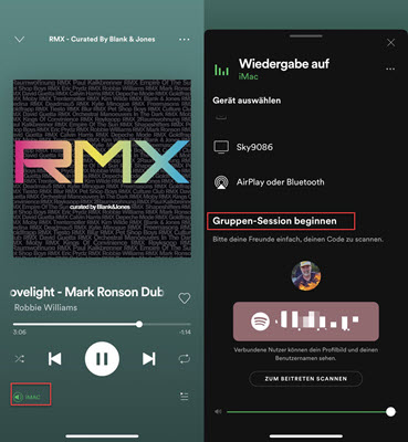 Gruppen-Session beginnen
