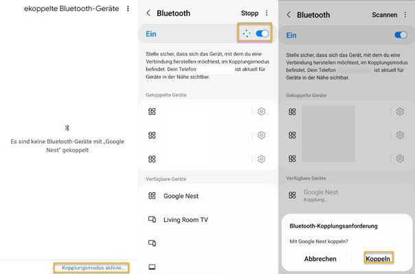 Handy mit Google Home verbinden via Bluetooth