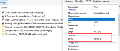 inAudible Ausgabequalität