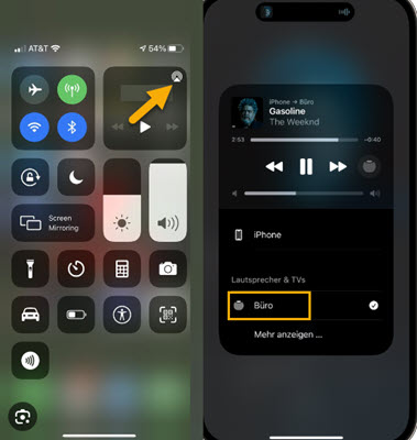 iPhone mit HomePod verbinden via Airplay