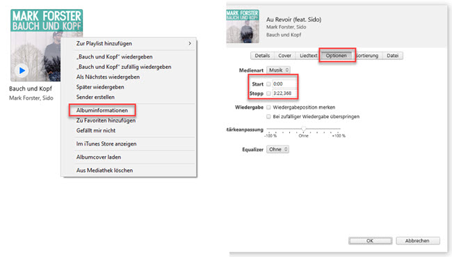 Spotify Songs in iTunes bearbeiten