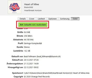 iTunes Musik Art anzeigen