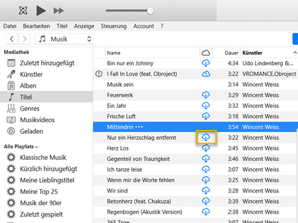 iTunes Musik herunterladen