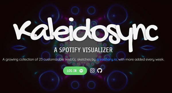 Kaleidosync Spotify Visualizer 