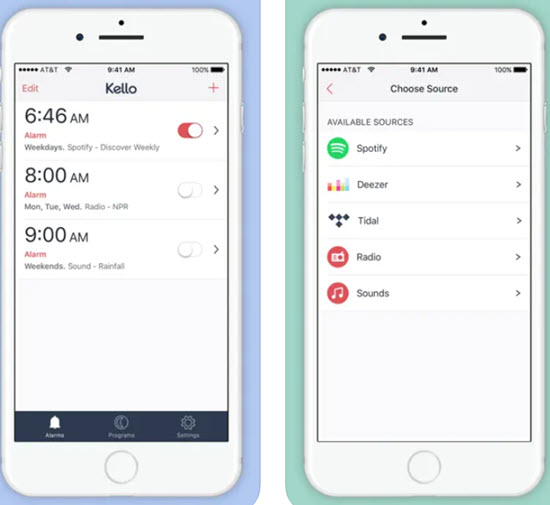 Spotify als iPhone Wecker einstellen mit Kello Alarm Clock