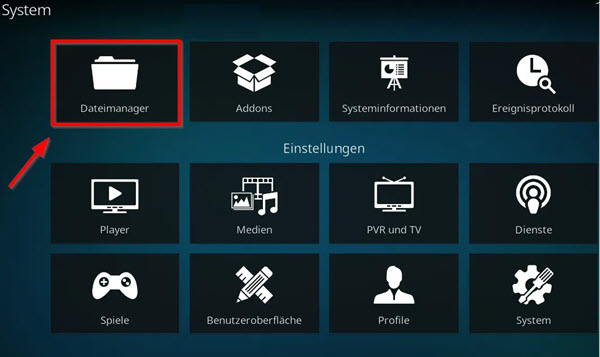 Kodi Dateimanager