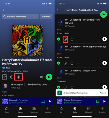 Kostenlose Spotify Hörbücher herunterladen auf dem PC auf dem Handy