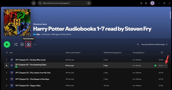 Kostenlose Spotify Hörbücher herunterladen auf dem PC