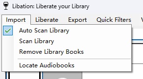 Audible Bibliothek scannen auf Libation