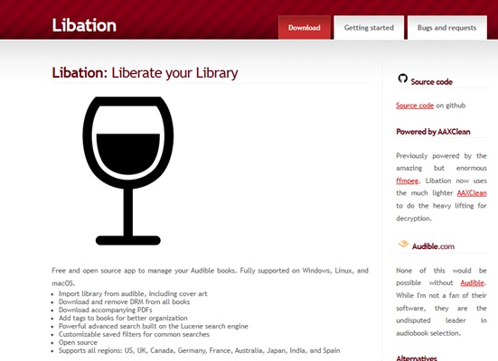 Libation offizielle Webseite