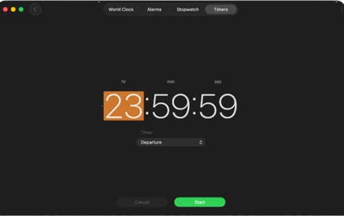 Die Uhr-App auf Mac
