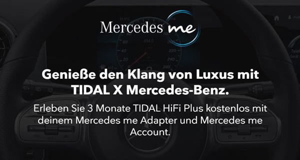 Mercedes Me TIDAL Abo